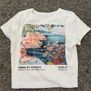 Amazon White Amalfi Coast Graphic Kids T-Shirt